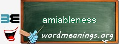 WordMeaning blackboard for amiableness